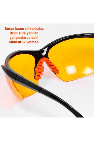 İş Güvenlik Gözlüğü Koruyucu Gözlük S600 Sarı