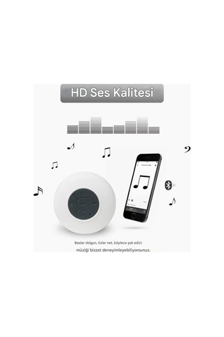 Su Geçirmez Bluetooth Hoparlör Vantuzlu Havuzda Yağmurlu Havalarda Ipx4 3w Kaliteli Ses Banyo Duş Hoparlörü S56