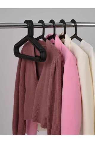 Ikea Iaskaaskıyafet Askıları - Plastik, 10 Parça Set. 154607005 Siyah