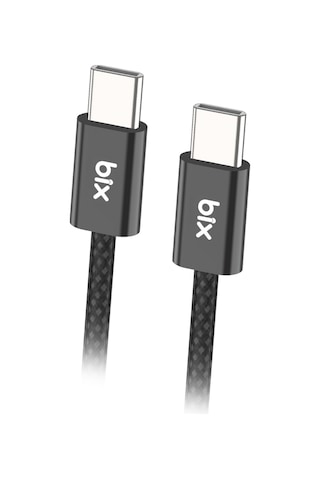 Bix BX04CC Type-c To Type-c 60w Şarj Data Kablosu 1 M Siyah