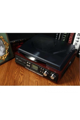 Knstar Retro Ahşap Pikap Radyo - Kaset - Usb - Sd - Bluetooth