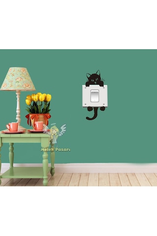 4 Adet Kedi Priz Sticker