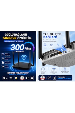 300 Mbps Solidfast 4g Lte Modem Sim Kartlı Modem Superbox Wi-fi 6 2.4 Ghz