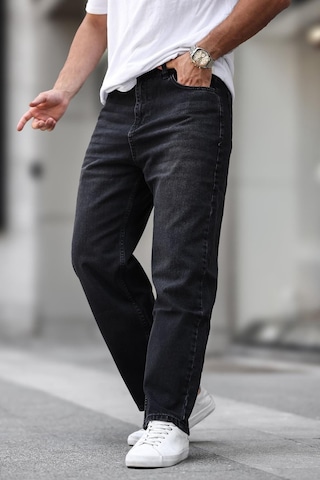 Madmext Siyah Erkek Yıkamalı Baggy Jean 7216-siyah Siyah