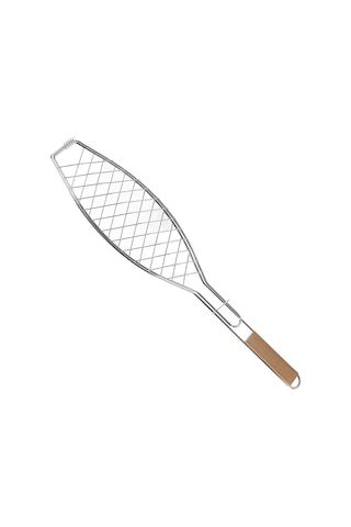 Hangfox Çelik Islak Tutmayan Mangal Sepeti, Ahşap Kollü, Çıkıcaklı, Çok Amaçlı Balık/et/ Sebze Izgarası, Kamp/piknik İçin Çok Renkli