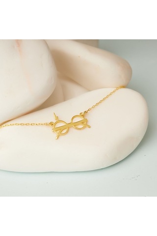 Dkmn Gümüş Harry Potter Gözlük Sembolü Kolye 925 Ayar Unisex Gümüş Kolye