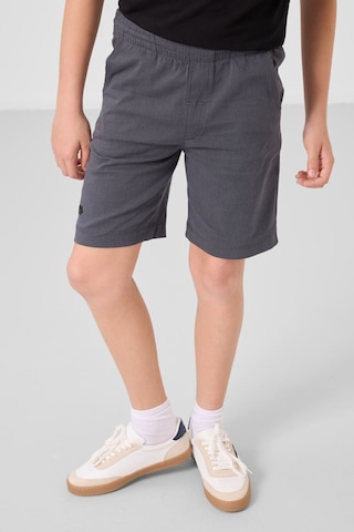 Siyah-gri Pamuklu Oversize Fit Dokuma Hafif Esnek Chino Erkek Çocuk Şort Takım - 11277 Siyah - Gri