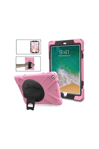 Apple iPad Uyumlu, Pro 10.5 3 Katmanlı Standlı Zırh Kılıf/shockproof Case- 5775