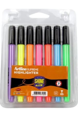 Artline Supreme Fosforlu Kalem Seti 7 Renk Artline Supreme Fosforlu Kalem Seti 7 Renk