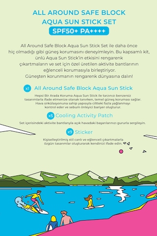 Missha Stick Güneş Kremi ve Göz Altı Bakım Seti All Around Safe Block Aqua Sun Stick Set SPF50+ PA++++