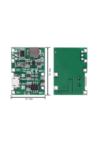 TP4056 2A Lipo - Li Ion Micro USB Pil Şarj Devresi + Voltaj Yükse