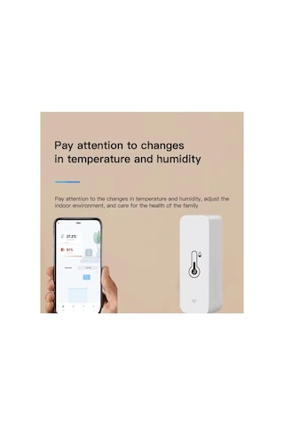 Tuya Bt Akıllı Sıcaklık Nem Sensörü Kapalı Higrometre Bluetooth Uyumlu App Uzaktan Kumanda Alexa Google Home İle Uyumlu