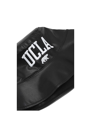 Ucla Alpha Siyah Bucket Deri Nakışlı - Kadın Şapka Siyah