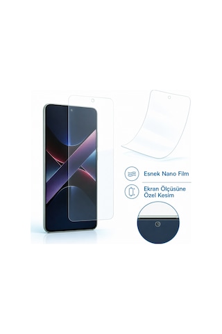 Poco X7 Pro Ekran Koruyucu Nano Şeffaf Esnek 9h Sertlik