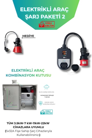 Elektrikli Araç Şarj İstasyonu Ve Büyük Boy 22kw-schneider Sigortalı & Prizli Şarj Kombinasyon Panosu Elektrikli Araç Şarj İstasyonu Ve Büyük Boy 22kw-schneider Sigortalı & Prizli Şarj Kombinasyon Pano
