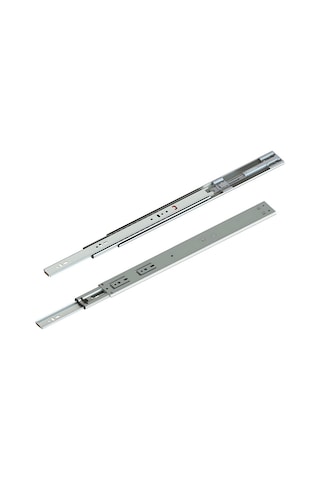 En 43 Mm Frenli Teleskopik Bilyalı Çekmece Rayı Kaplamalı - 45 Cm 5 Takım Metalik