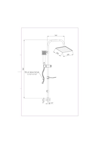 Gpd Sürgülü Duş Seti Tek Fonksiyonlu El Duşu Ile Dst19-3 Diğer