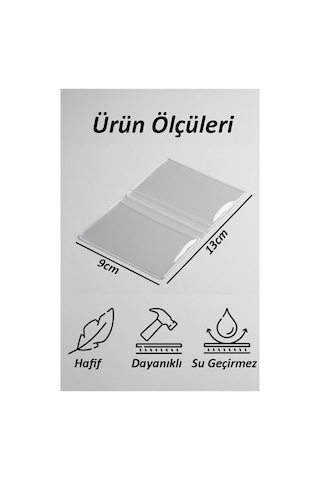 Çift Kanatlı Ehliyet Ve Kimlik Kabı 1 Adet Şeffaf İnce Kredi Kartı Kabı Ehliyet Kimlik Kılıfı Koruyucu Kılıf