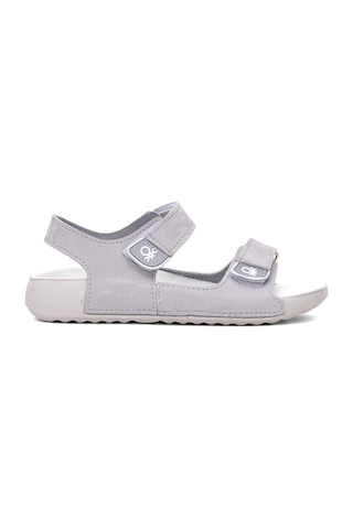Benetton Bn-1419 Filet Erkek Çocuk Düz Sandalet Gri Gri