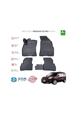 Doblo Araca Özel 3d Paspas 2010 2011 2012 2013 2014 2015 2016 2017 2018 2019 2020 2021 2022