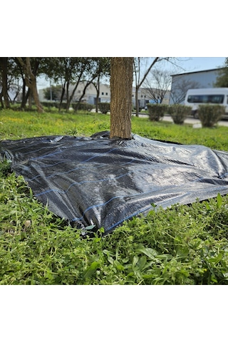 1,5x1,5 Metre Ağaç Koruma Örtüsü Ve Sabitleme Çivisi Yer Örtüsü Yabani Ot Engelleme Paspası Ağaç Dibi Bezi Sulzer Kumaş