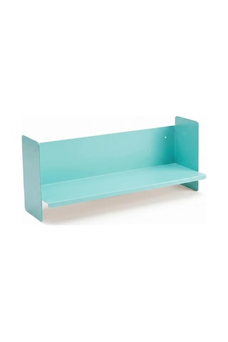 Mavi Metal Duvar Rafı - Masa Üstü Kitaplık Ve Çok Amaçlı Ofis Düzenleyici 21x70 Cm Çok Renkli