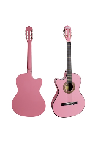 Cg-396pk Solak Klasik Gitar Pembe Renk Full Set Sap Ayarlı 4/4