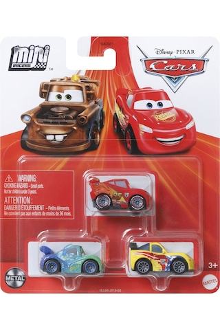 Cars Mini Karakter Arabalar Üçlü Paket Hll64