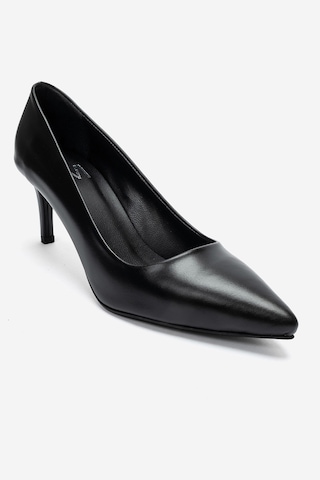 Luvi Shoes Clyde Siyah Cilt Hakiki Deri Kadın Topuklu Ayakkabı