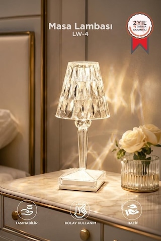 Özel Seri Abajur Kristal Elmas Masa Lambası Lw4 Hediyelik Lamba Ev Dekorasyonu Balkon Işığı