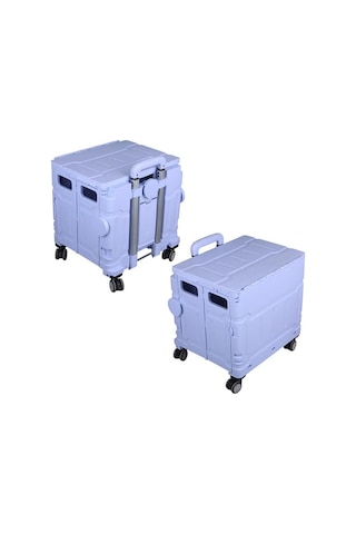 Sunup Sn-26967 Katlanabilir Market Pazar Kamp Tekerlekli Alışveriş Arabası 60kg Kapasiteli