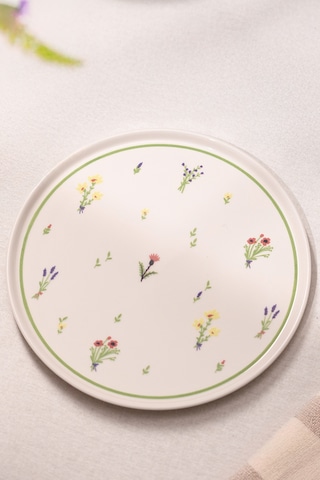 Rakle Botanical Seramik 4'lü Servis Tabağı Seti 26,5 Cm Renkli
