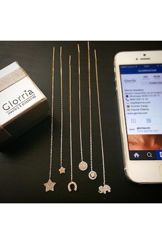 Glorria Altın Sallantı Yıldız Küpe N11.11132