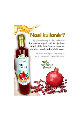 Nar Sirkesi 500 Ml 2'li Paket - Organik Doğal Fermantasyon