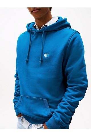 Tommy Hilfiger Tjm Reg Badge Hoodıe Ext Erkek Mavi Kazak - Dm0dm20258