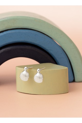 925 Ayar Gümüş Deniz Kabuğu Küpe