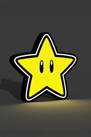 Süper Mario Yıldız Dekoratif Led Aydınlatma Çok Renkli
