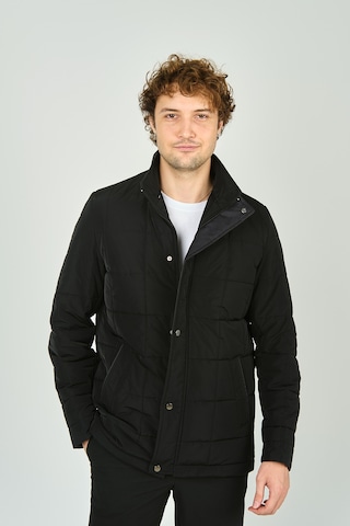 Daynax Erkek Hakim Yaka Çıtçıt Ve Fermuar Kapamalı Uzun Kaban 2600 Siyah Siyah