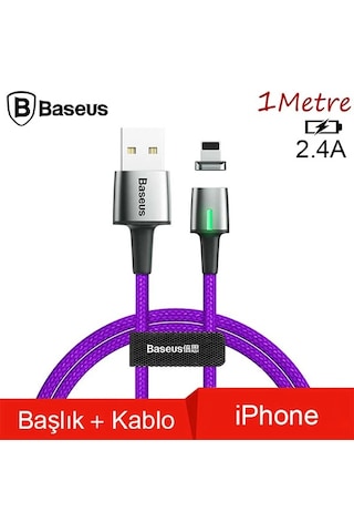 Baseus Zinc Magnetic Usb Kablo Şarj iPhone Uyumlu 14-13-12-11 1metre- 5775