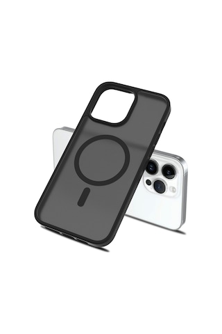 Joko Apple Uyumlu iPhone 15 Pro Max Kılıf Jota Seri Magsafe Kapak Gri