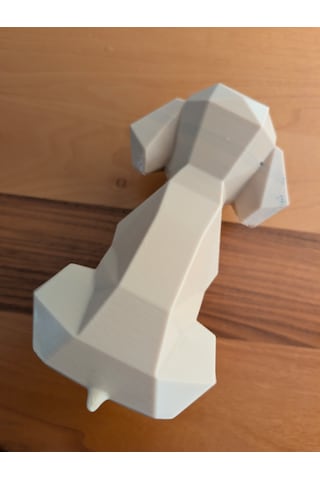 Toy Poodle Köpek Figürü Dekoratif Biblo 3d Baskı Sevimli Köpek Dekoru 11,7 15 18,8 Cm -