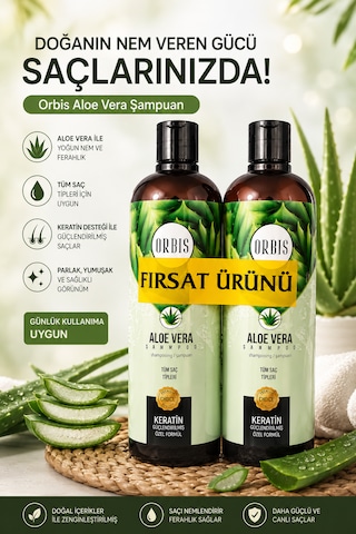 Orbis Aloe Vera Özlü Keratin Şampuan 2 x 700 ML Orbis Aloe Vera Özlü Keratin Şampuan 2 x 700 ML