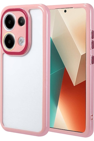 Xiaomi Redmi Note 13 4g Kılıf Kamera Korumalı Renkli Kenar Ve Çerçeve Tasarımlı Zore Vitamin Kapak-m Mürdüm
