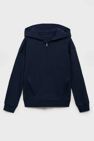 Kız Çocuk Basic Fermuarlı Kapüşonlu Okul Sweatshırt G2025-3-2 Lacivert