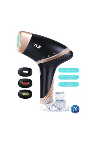 Yui Iplv15 Pro Vücut -yüz- Bikini Başlıklı Ağrısız Otomatik Ve Manuel Atım Buz Lazer Epilasyon Cihazı Siyah Sku: Smg8690010463074