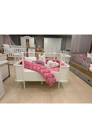 Mdf Beşik, Dünya Büyüyen Beşik 80x130 - Dünya Büyüyen Karyola 80x190 %100 Mdf Beyaz