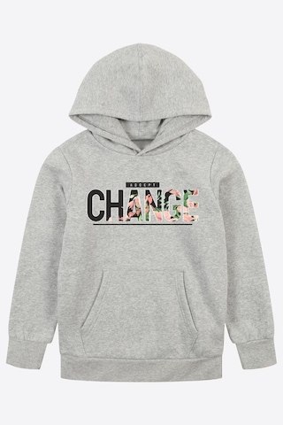 Fyk Kids Unisex Kapüşonlu Kanguru Cepli Sweatshirt Gri1
