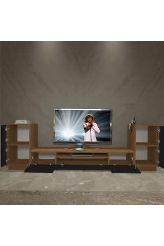 Decoraktiv Trendstyle On2s Mdf Tv Ünitesi Tv Sehpası Ceviz - Siyah