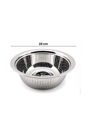 28cm Kulpsuz Paslanmaz Metal Sepet Süzgeç Bx40 50 x 22