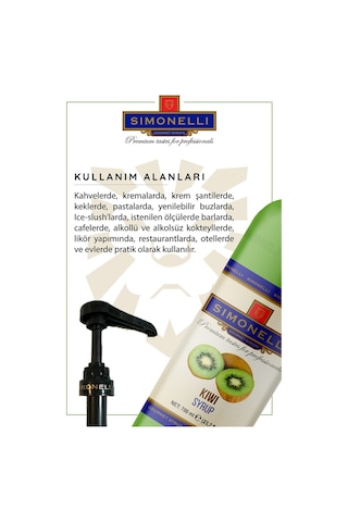 Simonelli Kivi Kahve Şurubu 700 ML + Pompa